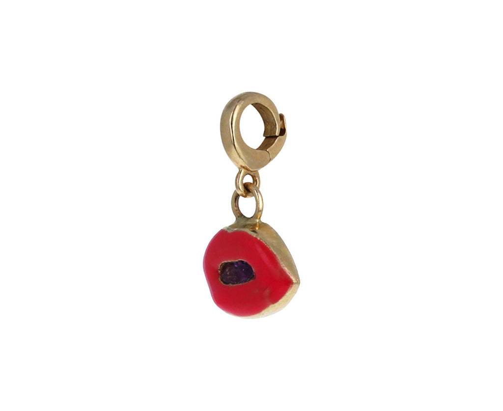 Luis Morais Pink Sapphire Enamel Lip Charm ONLY