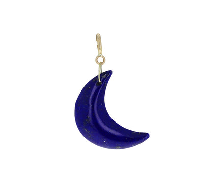 Ten Thousand Things Carved Lapis Moon Charm ONLY