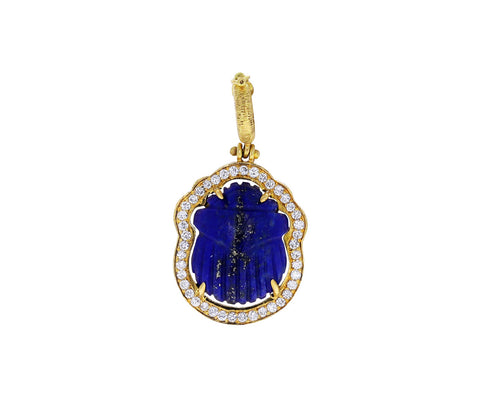 Silvia Furmanovich Lapis and Diamond Scarab Charm ONLY