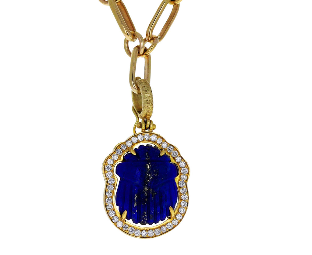 Silvia Furmanovich Lapis and Diamond Scarab Charm ONLY