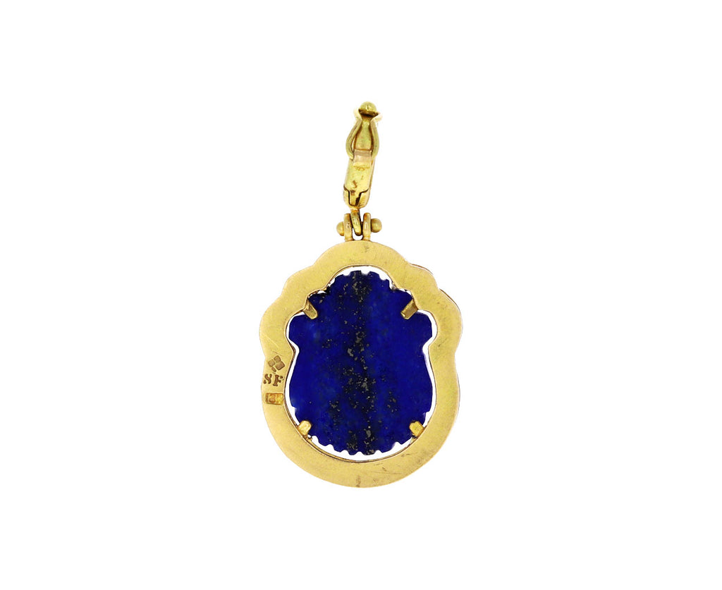 Silvia Furmanovich Lapis and Diamond Scarab Charm ONLY