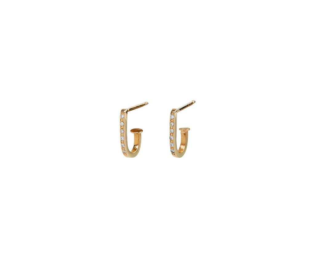 Maiden Voyage Mother-of-Pearl and Diamond Switchblade Earrings No Drop