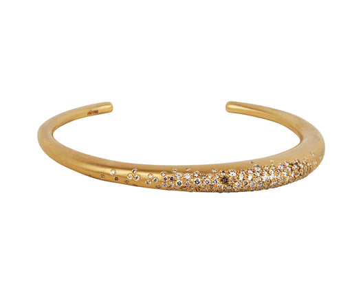 Nada Ghazal Champagne Diamond Small Urban Winter Cuff Bracelet