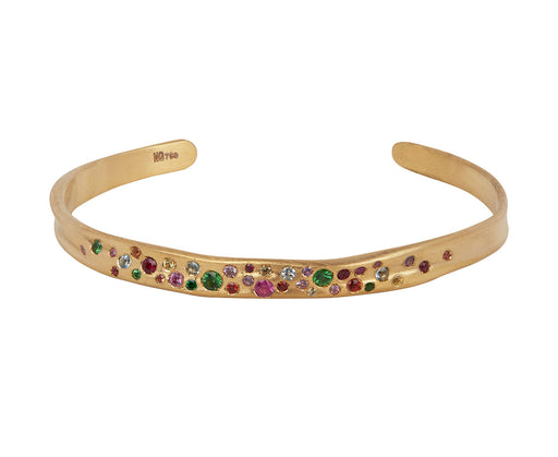 Nada Ghazal Small Baby Malak Rainbow Sapphire Cuff Bracelet