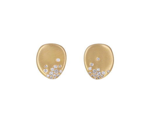 Champagne Diamond Urban Winter Stud Earrings