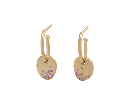 Nada Ghazal Pink Sapphire Mini Urban Earrings
