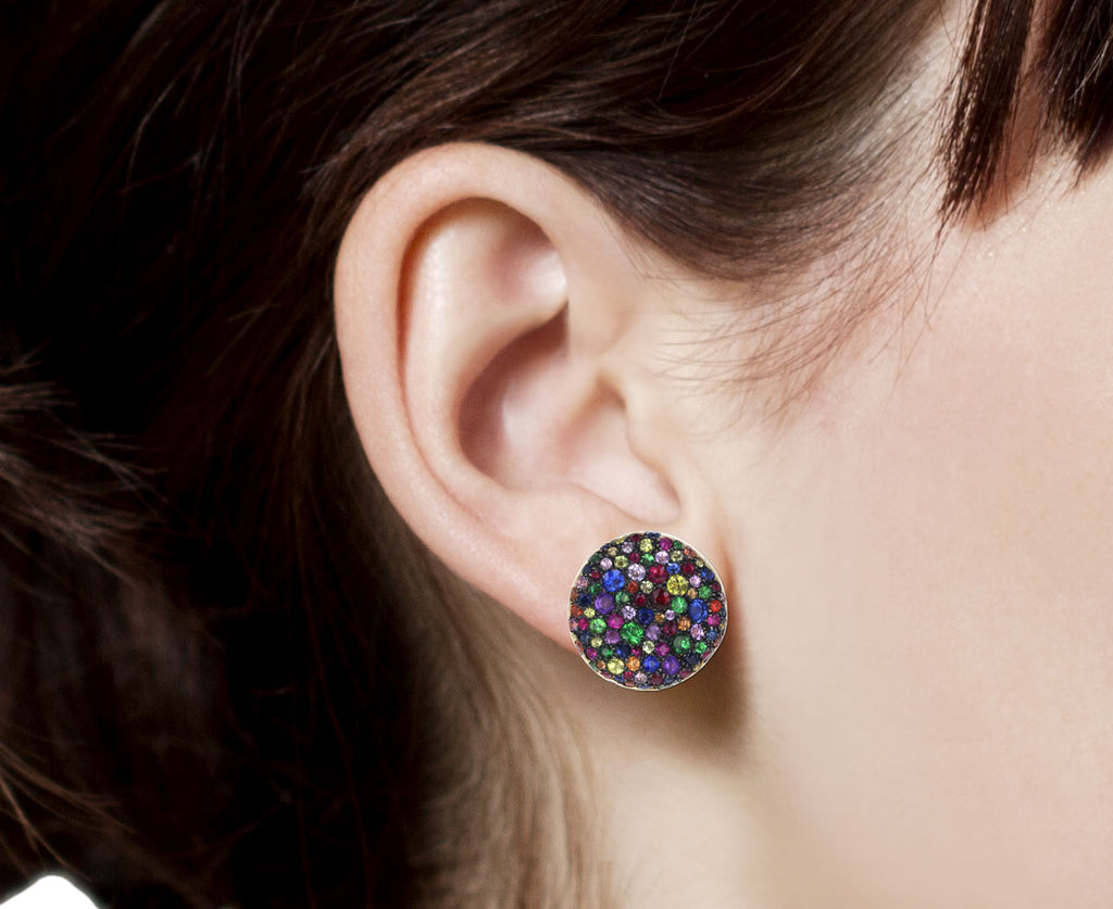 Rainbow Sapphire Bonbon Earrings
