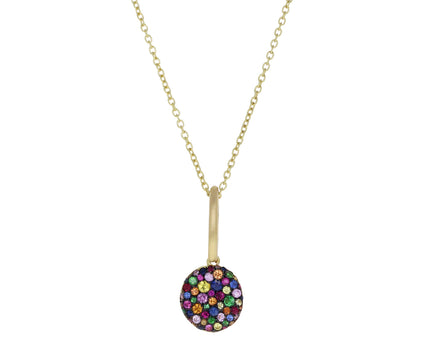 Rainbow Sapphire Baby Malak Bonbon Pendant Necklace
