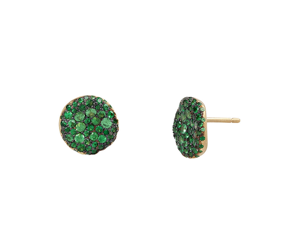 Nada Ghazal Tsavorite Baby Malak Bonbon Stud Earrings Side View