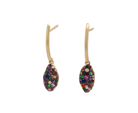 Nada Ghazal Rainbow Sapphire Baby Malak Marquise Drop Earrings