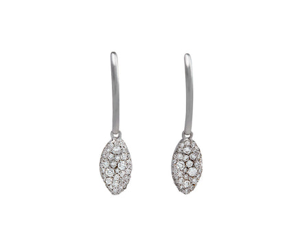Nada Ghazal White Gold Diamond Marquise Drop Ice Earrings