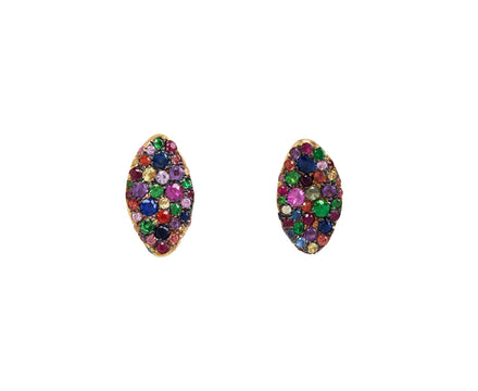 Nada Ghazal Rainbow Sapphire Baby Malak Flourish Stud Earrings