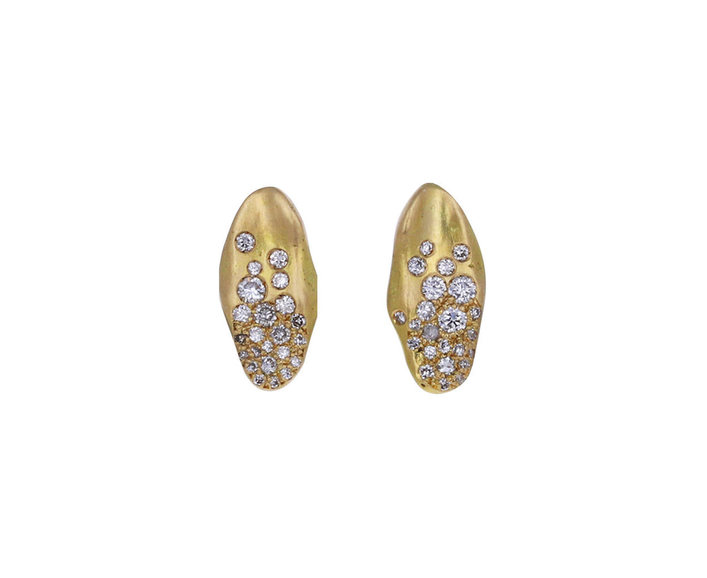 White Diamond Half Mini Marquise Baby Malak Flourish Earrings