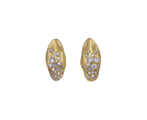 White Diamond Half Mini Marquise Baby Malak Flourish Earrings