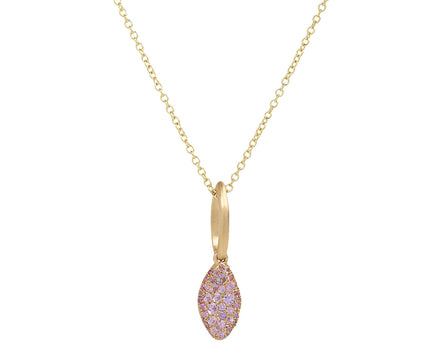 Nada Ghazal Baby Malak Pink Sapphire Marquise Pendant Necklace