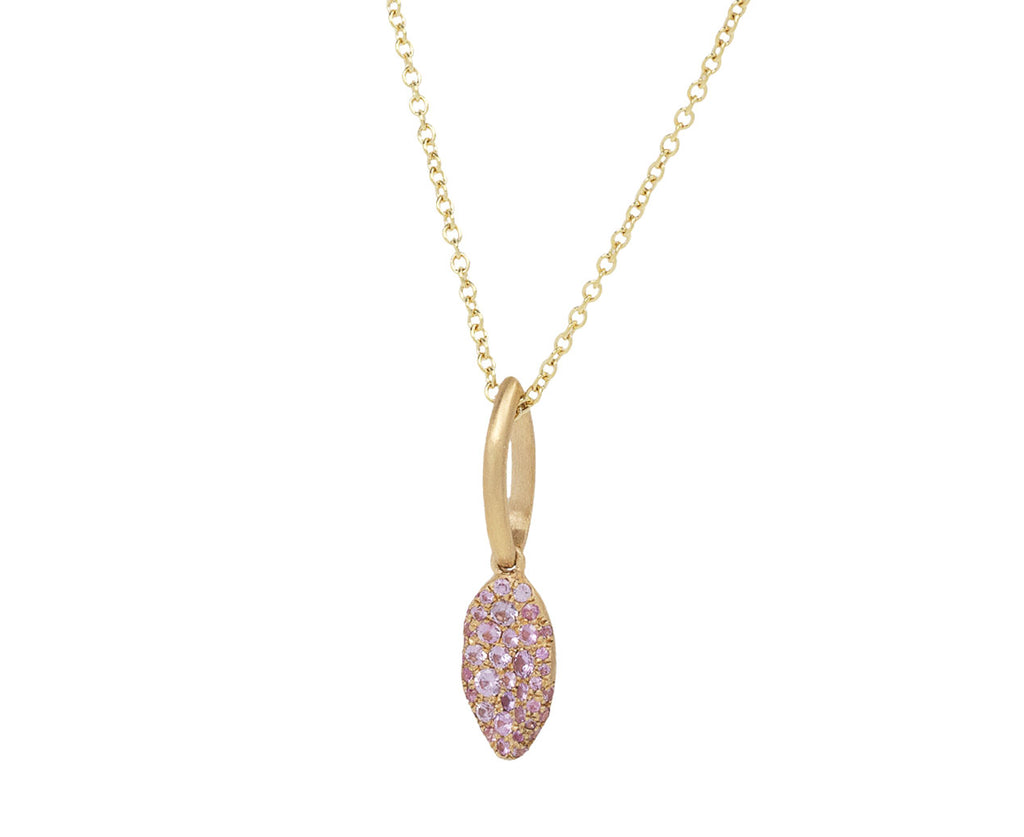 Nada Ghazal Baby Malak Pink Sapphire Marquise Pendant Necklace Side View
