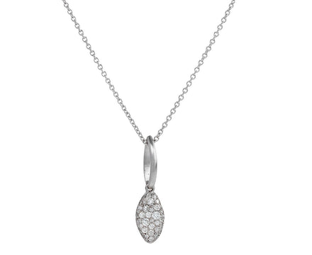 Nada Ghazal White Gold Diamond Marquise Ice Drop Pendant Necklace