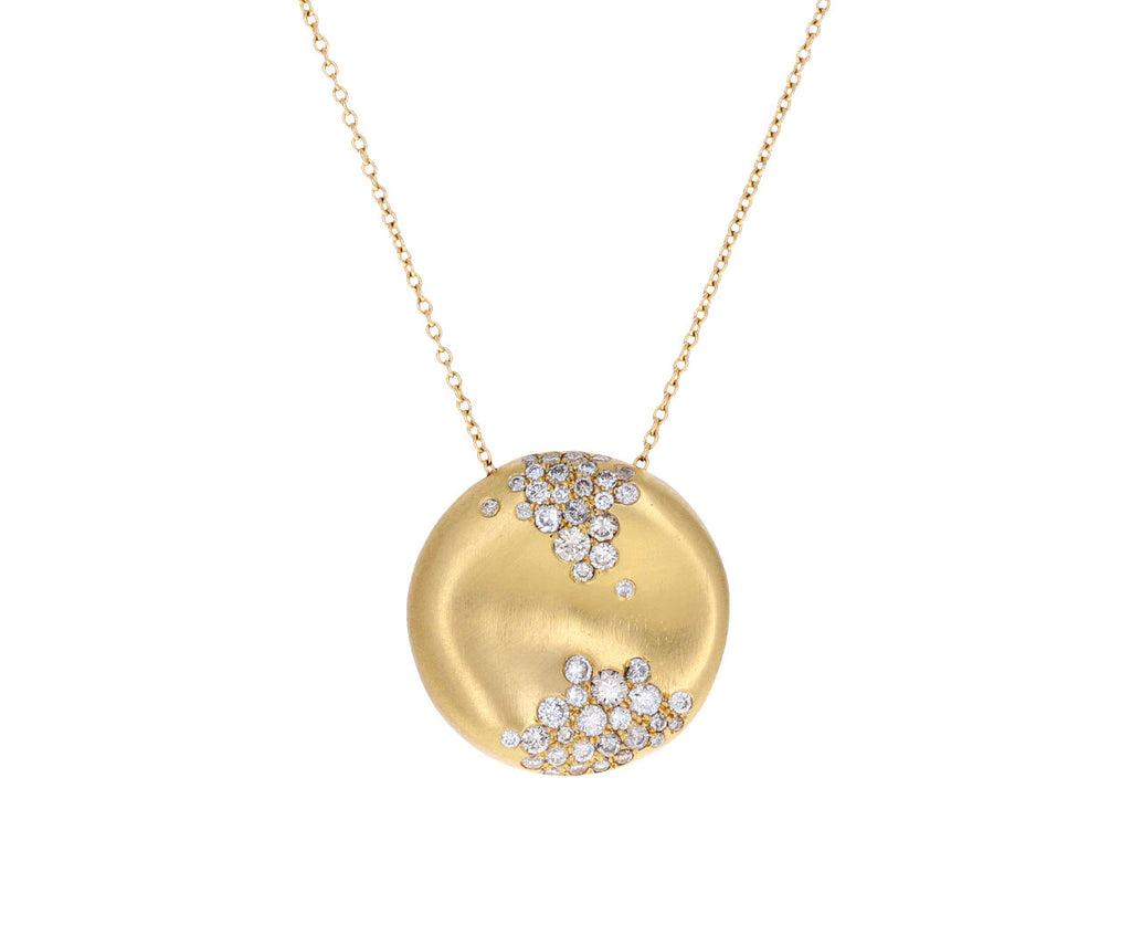 Champagne Diamond Winter Storm Pendant Necklace