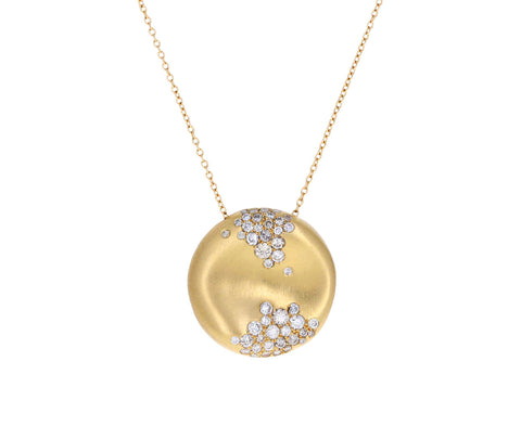 Champagne Diamond Winter Storm Pendant Necklace