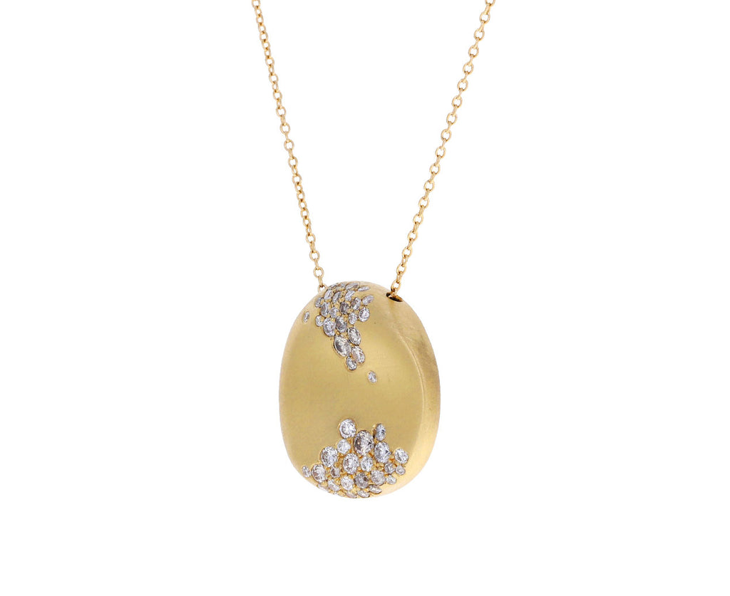 Champagne Diamond Winter Storm Pendant Necklace