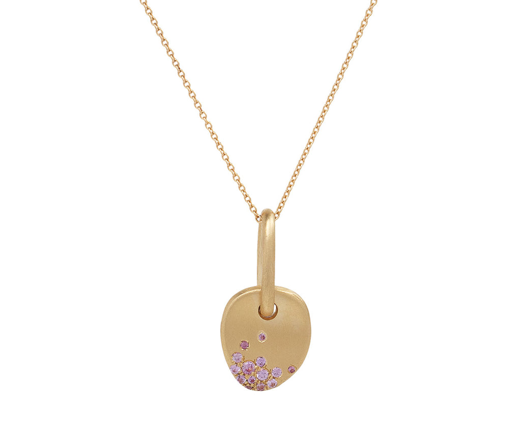 Nada Ghazal Pink Sapphire Mini Urban Color Pendant Necklace