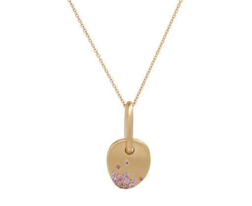 Nada Ghazal Pink Sapphire Mini Urban Color Pendant Necklace