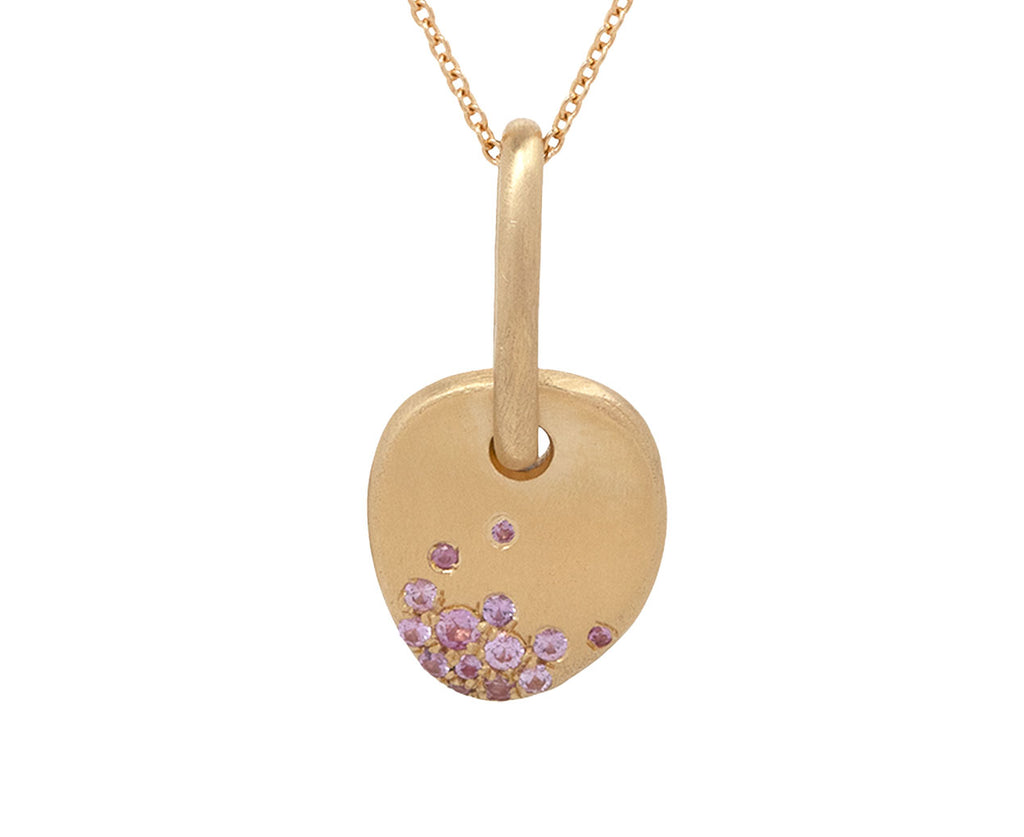 Nada Ghazal Pink Sapphire Mini Urban Color Pendant Necklace Close Up