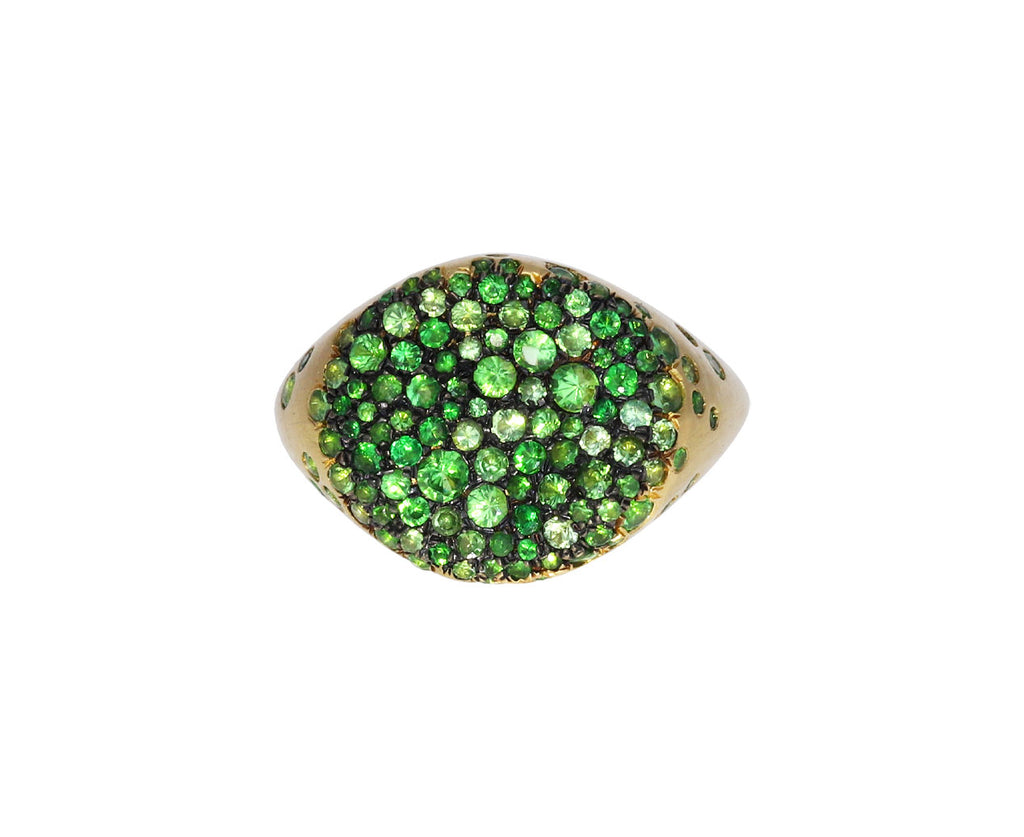 Tsavorite Baby Malak Round Bonbon Ring
