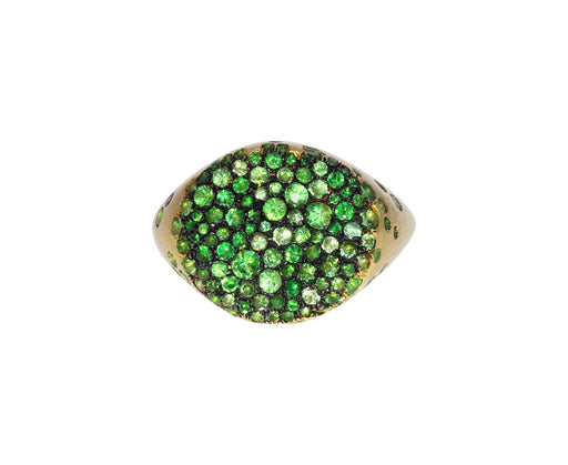 Tsavorite Baby Malak Round Bonbon Ring