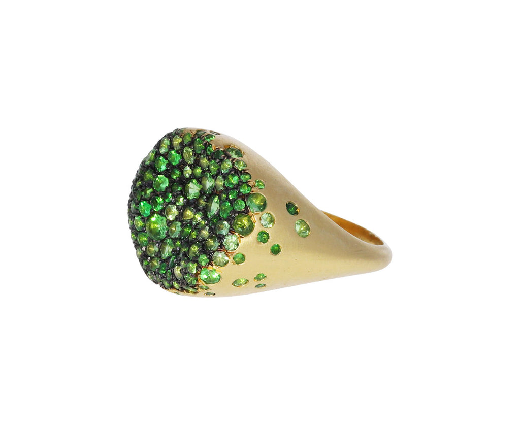 Tsavorite Baby Malak Round Bonbon Ring