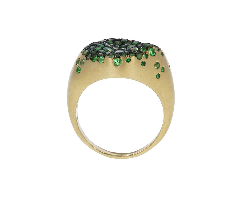 Tsavorite Baby Malak Round Bonbon Ring