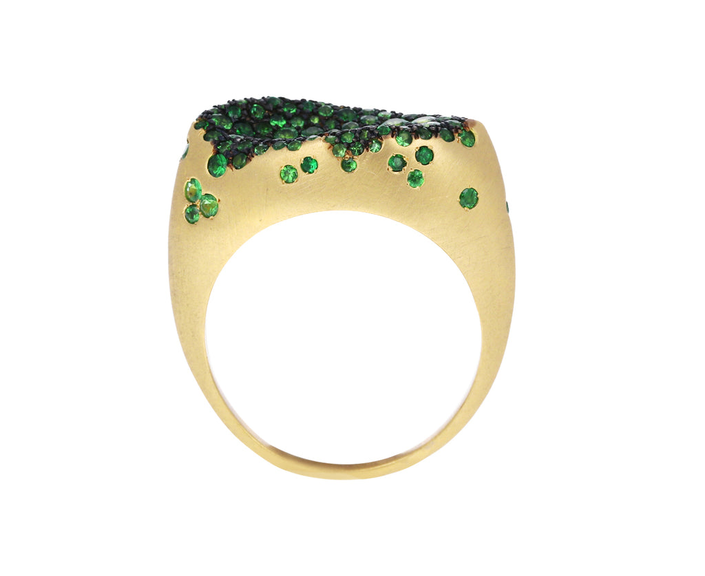 Tsavorite Garnet Baby Malak Bonbon Marquise Ring