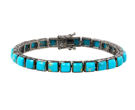 Nakard Large Turquoise Square Tennis Bracelet
