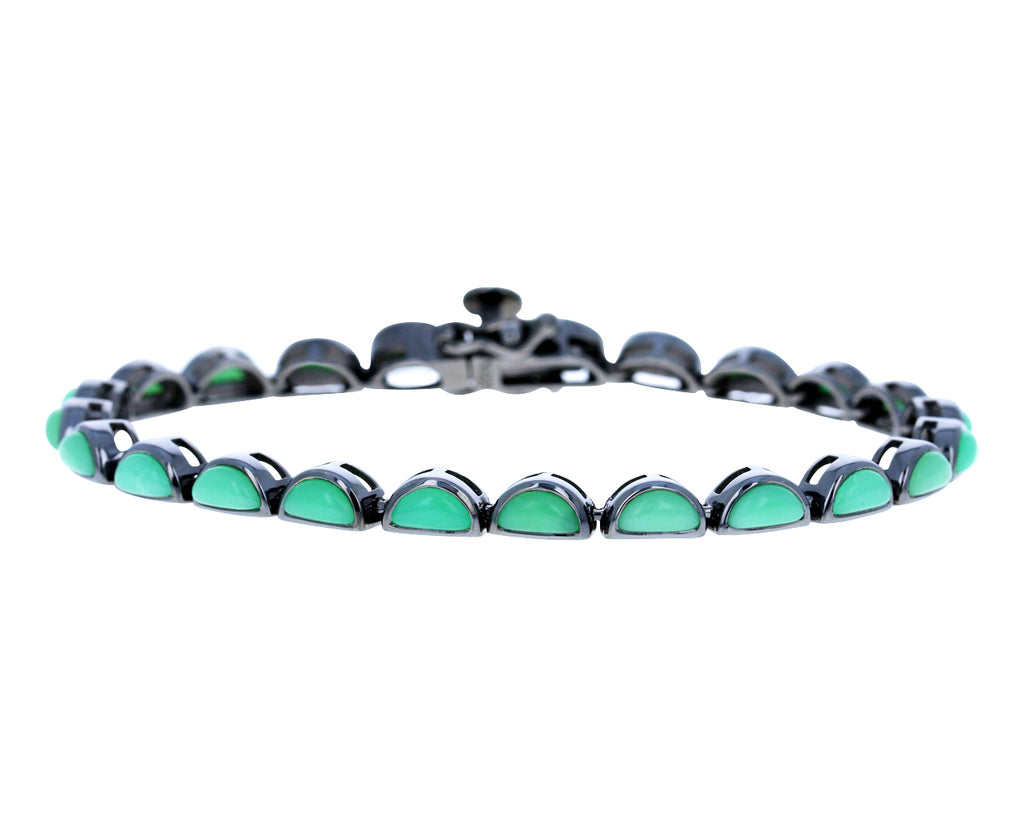 Chrysoprase Scallop Tennis Bracelet - TWISTonline 