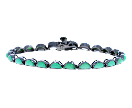 Chrysoprase Scallop Tennis Bracelet - TWISTonline 