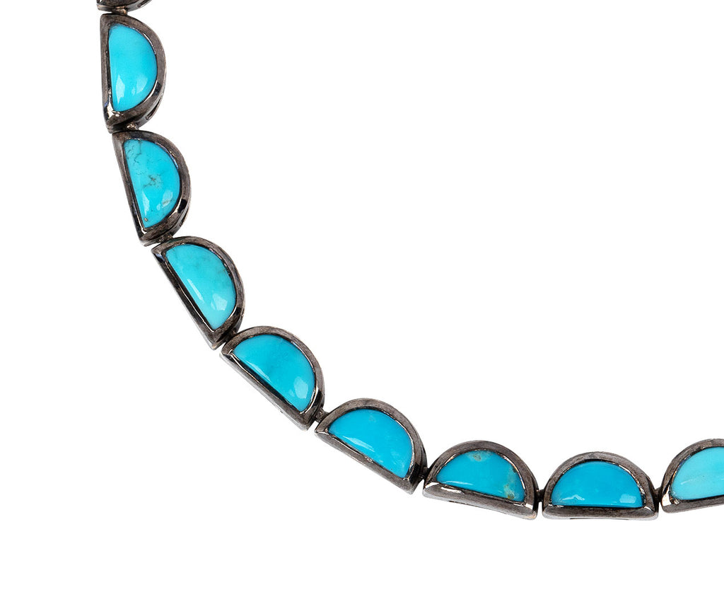 Nakard Turquoise Scallop Tennis Bracelet Close Up