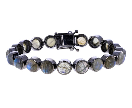 Cabochon Labradorite Dot Tennis Bracelet