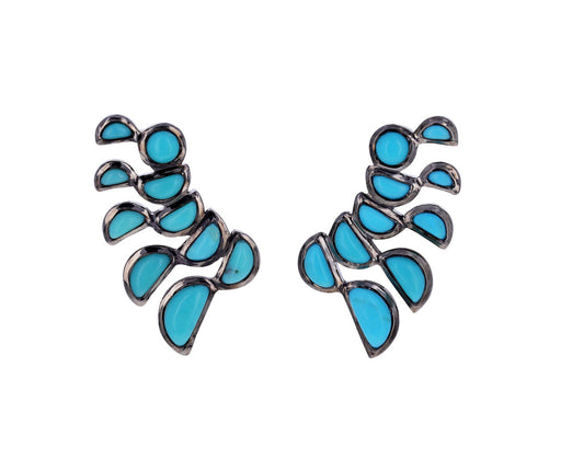 Turquoise Lobster Stud Earrings