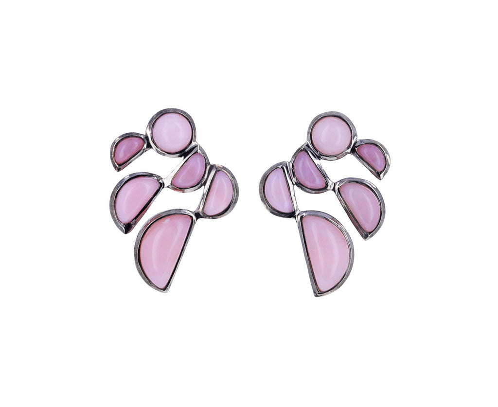 Pink Opal Prawn Stud Earrings