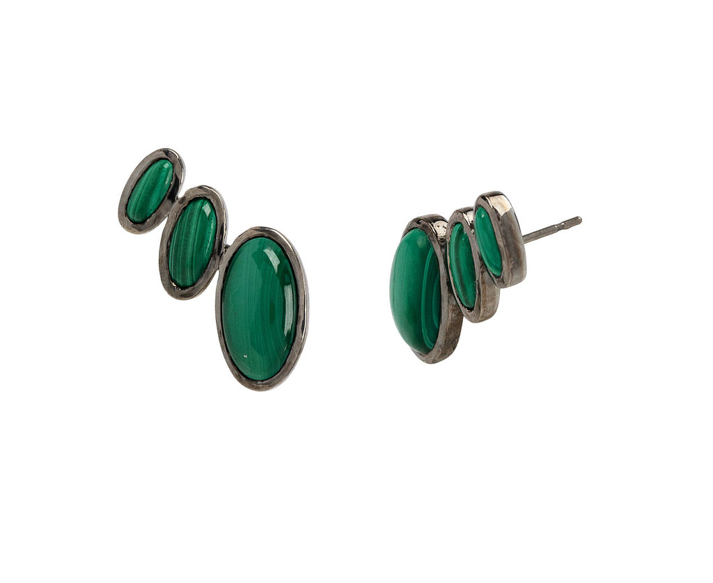 Malachite Taper Earrings