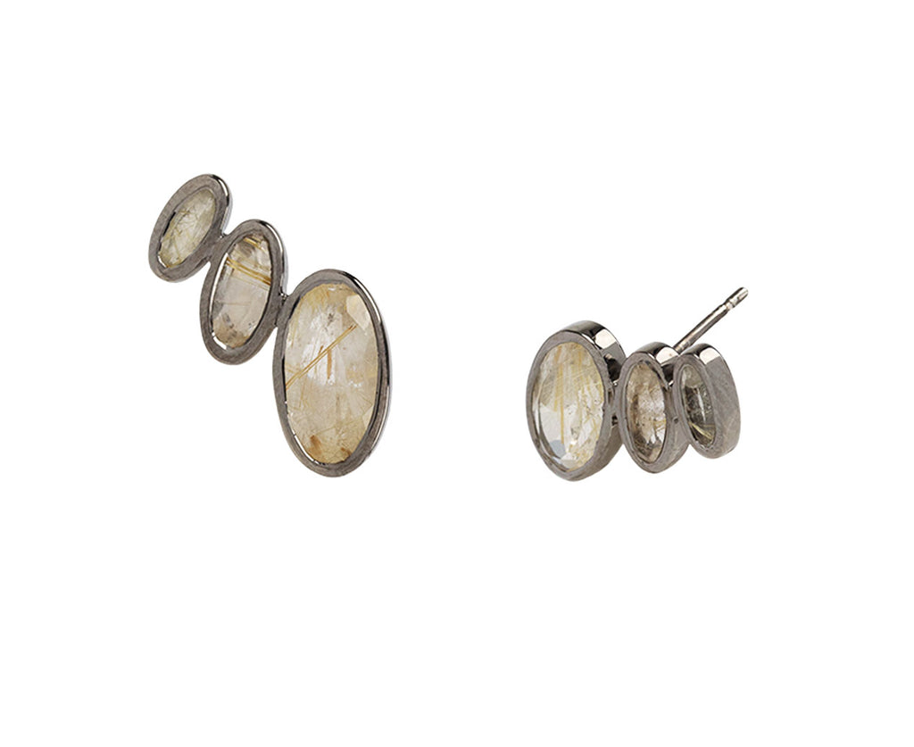 Rutilated Quartz Taper Earrings