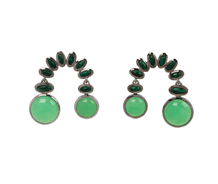 Malachite and Chrysoprase Chime Earrings