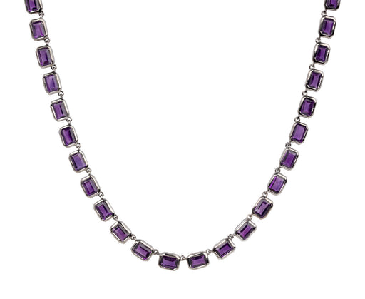 Nak Armstrong Nakard Amethyst Riviere Deco Tile Necklace