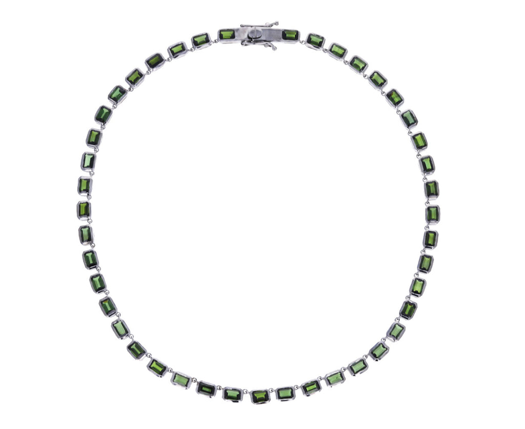 Green Tourmaline Riviere Deco Necklace