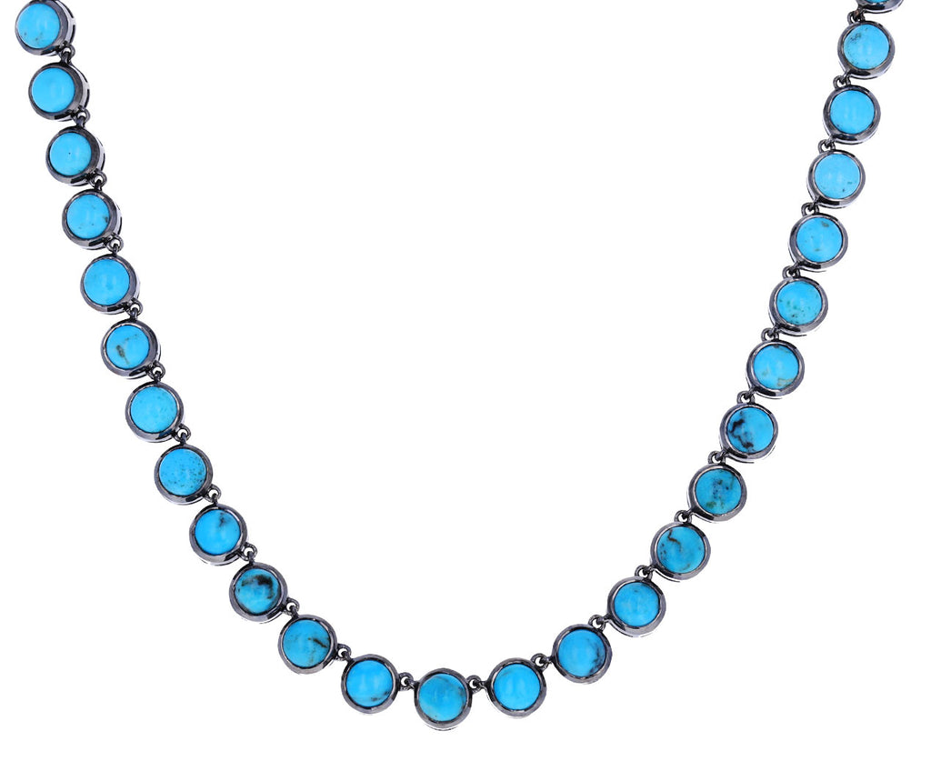 Small Turquoise Riviere Dot Necklace