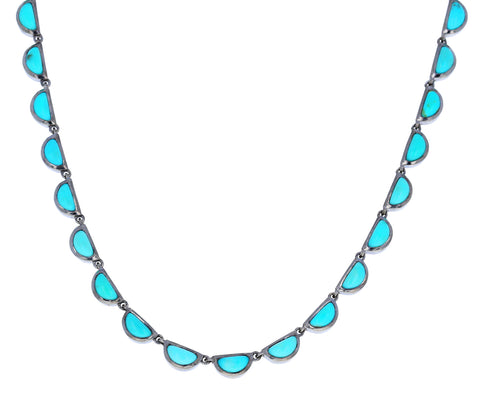 Turquoise Riviere Scallop Necklace - TWISTonline 