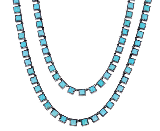 Turquoise Riviere Opera Tile Necklace