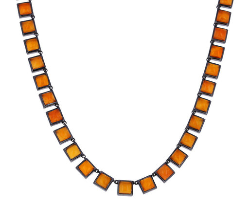 Carnelian Riviere Tile Necklace