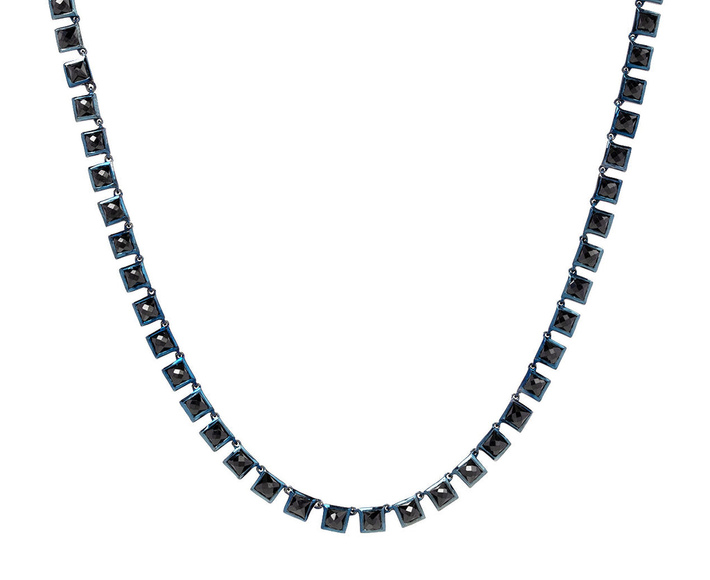 Black Spinel Riviere Tile Necklace