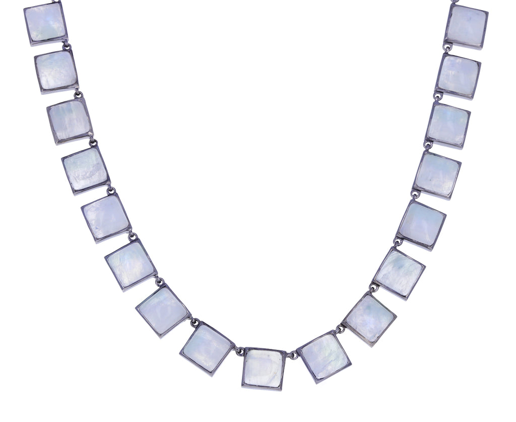 Rainbow Moonstone Opera Tile Necklace